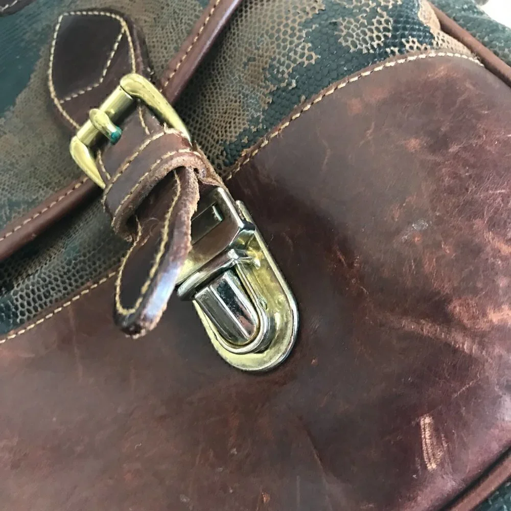 Vintage Distressed Orvis Messenger Book Laptop Crossbody Bag